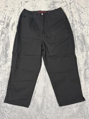 Gloria Vanderbilt Womens Size 10 Black Capri Crop Pants Cotton Blend